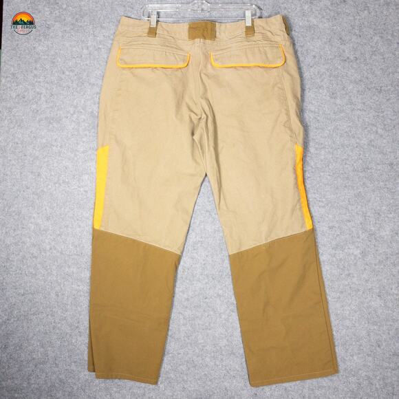 Cabela's Hunting Pants Brown Upland Brush Double Knee Suspender Men's 20/20 - Picture 3 of 14